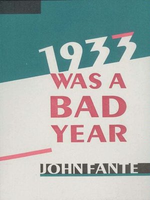 cover image of 1933 Was A Bad Year